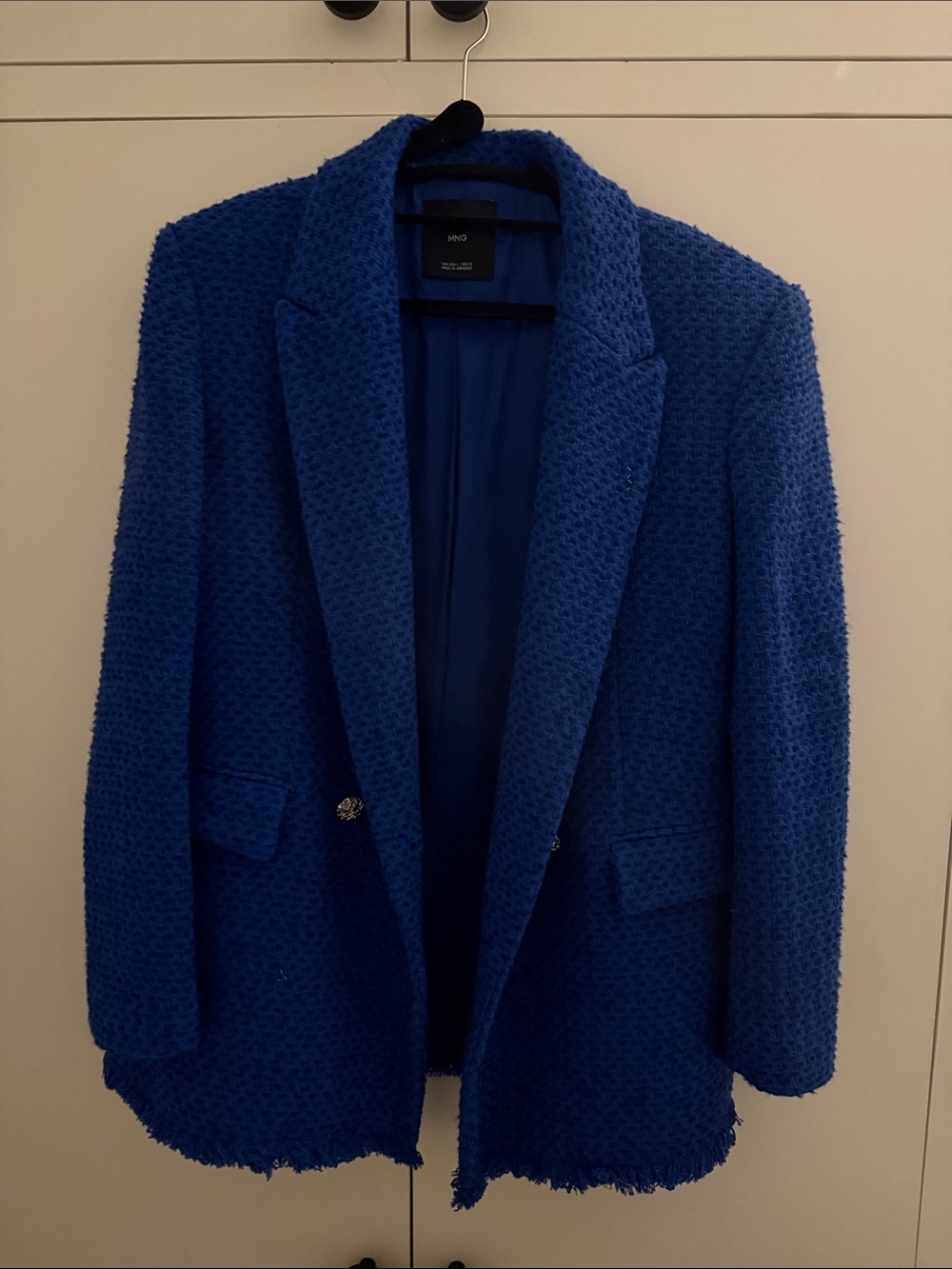 MANGO | Like New Royal Blue textured blazer